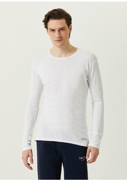 Bobo Beyaz Uzun Kollu T-Shirt