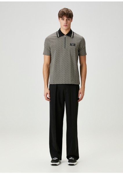 Siyah Beyaz Organik Pamuk Polo T-Shirt fiyatları