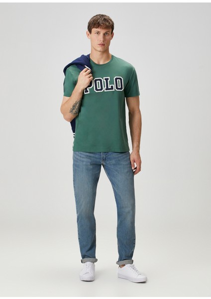 Yeşil Logo Nakışlı T-Shirt