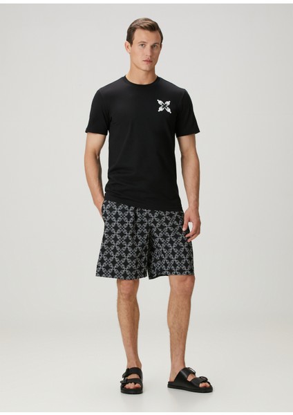 Siyah Logo Baskılı Basic T-Shirt fiyatları