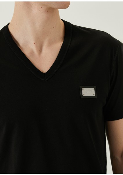 Siyah Logo Detaylı T-Shirt indirimleri