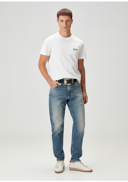 Regular Fit Star Siyah Beyaz Logo Baskılı T-Shirt fiyatları