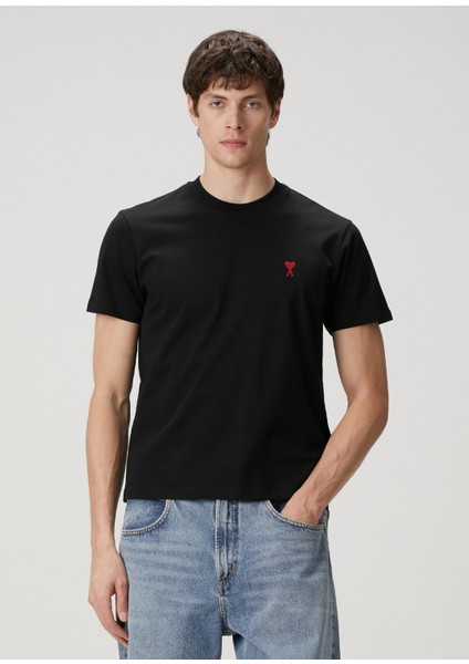 Siyah Organik Pamuk T-Shirt