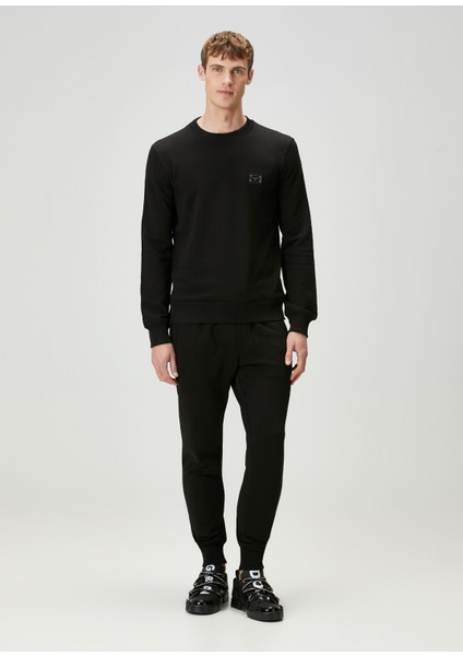 Siyah Logo Detaylı Sweatshirt fiyatları