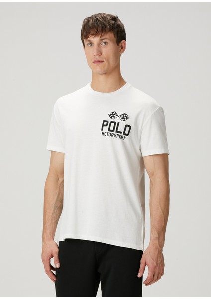 Beyaz Logo Baskılı T-Shirt modelleri