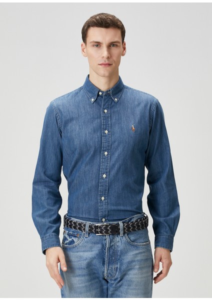 Lacivert Denim Gömlek