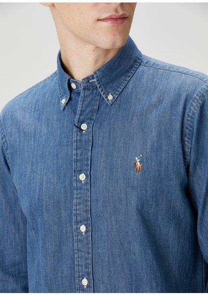 Lacivert Denim Gömlek