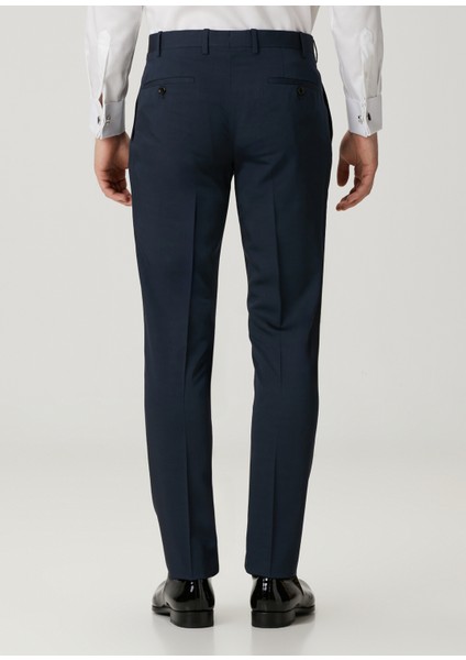 Lacivert Pilili Pantolon