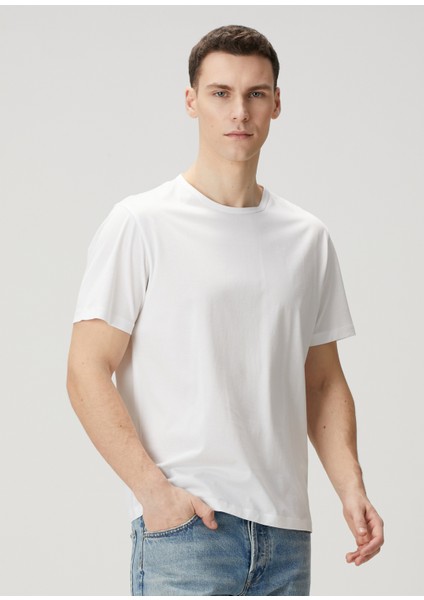 Regular Fit Precise Beyaz T-Shirt