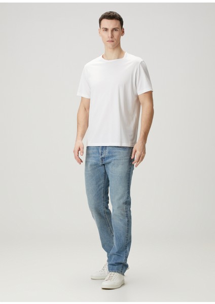 Regular Fit Precise Beyaz T-Shirt