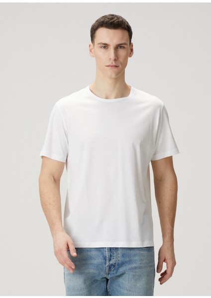 Regular Fit Precise Beyaz T-Shirt