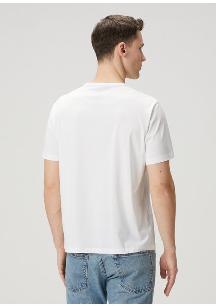 Regular Fit Precise Beyaz T-Shirt