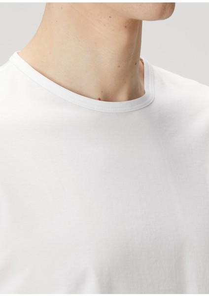 Regular Fit Precise Beyaz T-Shirt