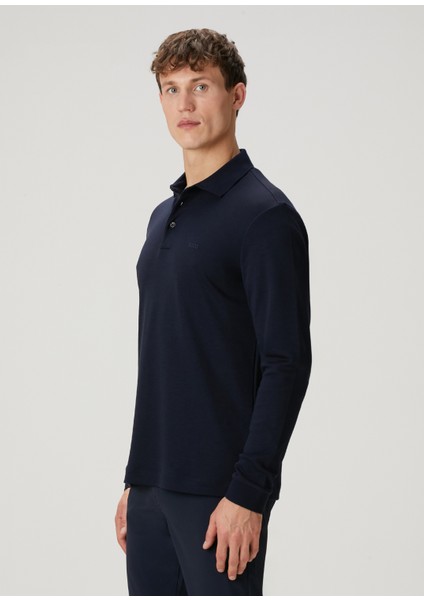 Lacivert Polo Yaka Sweatshirt modelleri