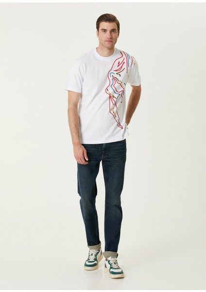 Beyaz Grafik Baskılı T-Shirt fiyatları