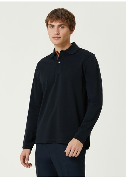 Lacivert Polo Yaka Sweatshirt modelleri