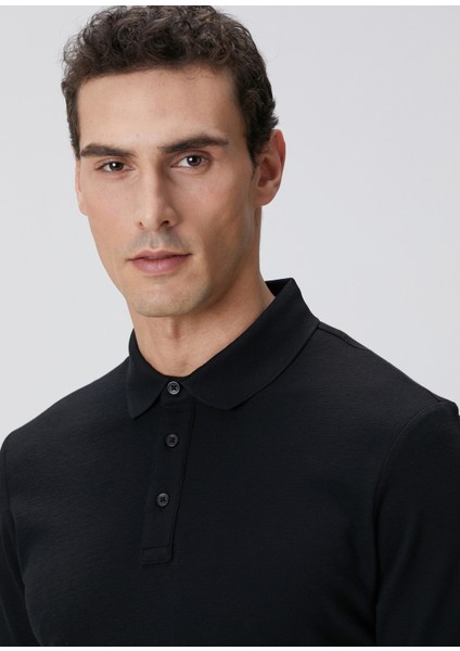 Siyah Polo Yaka T-Shirt