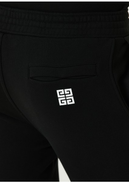 Siyah Beyaz Logo Baskılı Jogger Eşofman Altı indirimleri