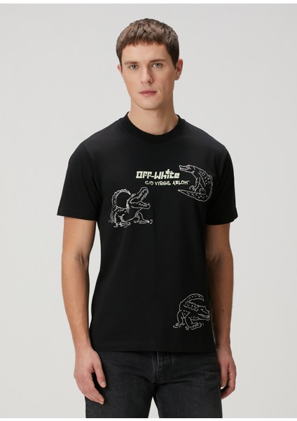 Crocodile Siyah T-Shirt