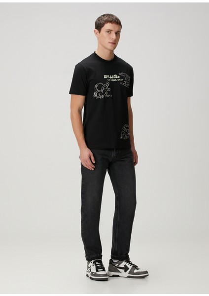 Crocodile Siyah T-Shirt