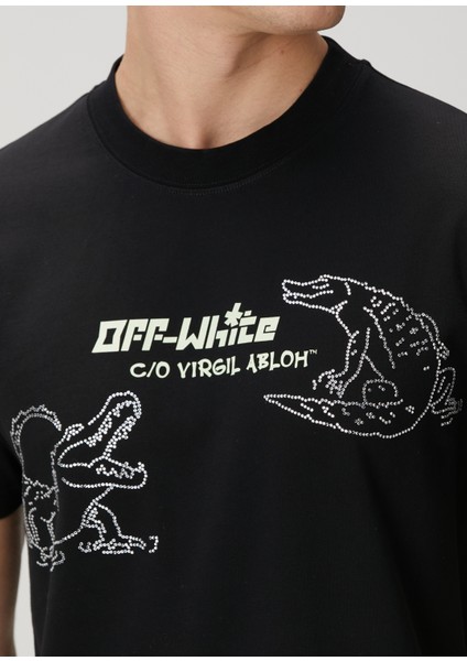 Crocodile Siyah T-Shirt