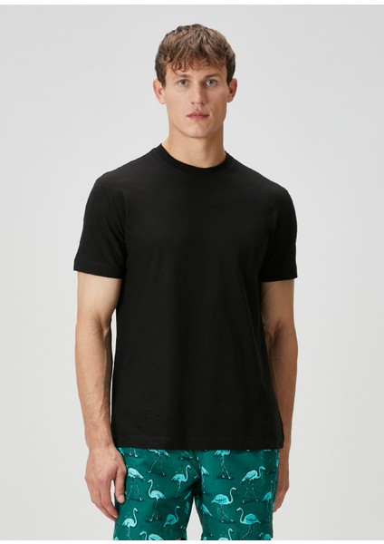 Regular Fit Siyah Cool Touch T-Shirt