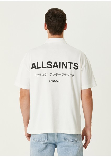 Relaxed Fit Underground Beyaz Polo Yaka T-Shirt fırsatları