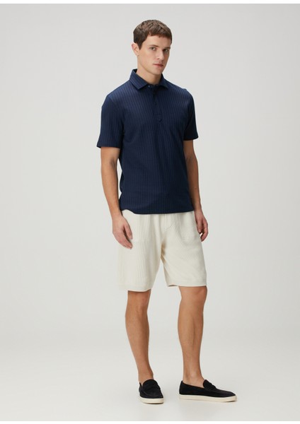 Lacivert Polo Yaka Keten T-Shirt fiyatları