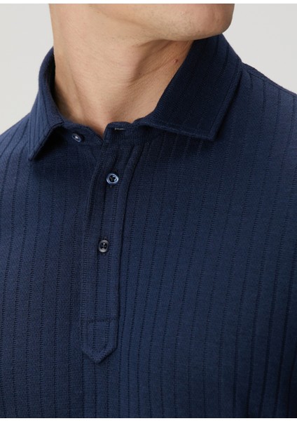 Lacivert Polo Yaka Keten T-Shirt indirimleri
