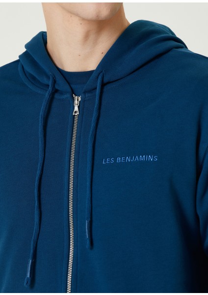 Mavi Kapüşonlu Sweatshirt