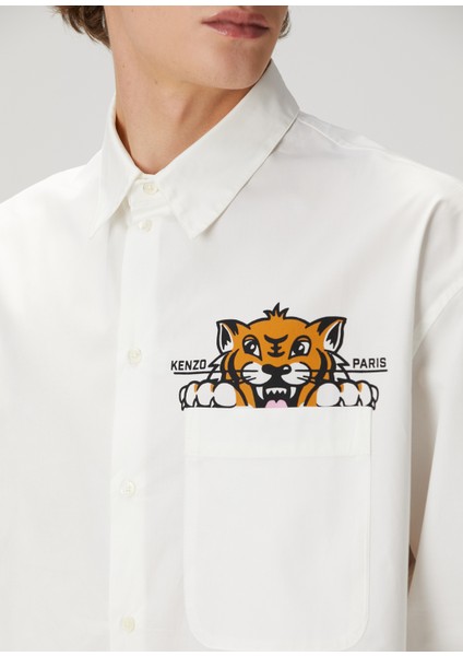 Happy Tiger Beyaz Casual Gömlek indirimleri