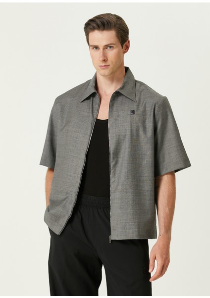 Casual Fit Antrasit Yün Gömlek
