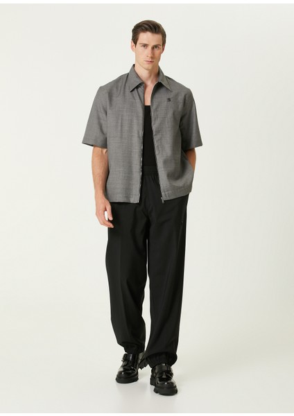 Casual Fit Antrasit Yün Gömlek