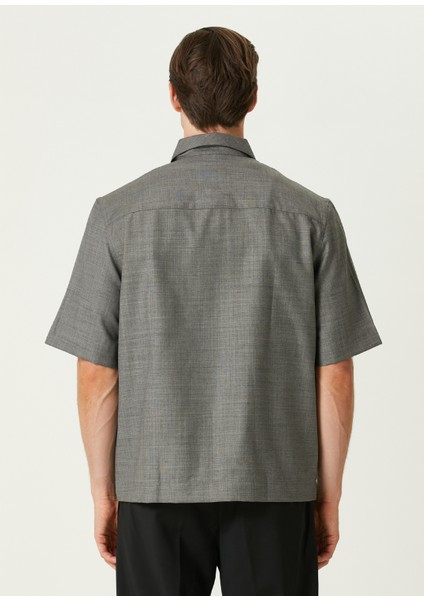 Casual Fit Antrasit Yün Gömlek