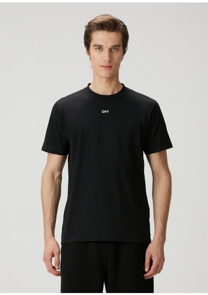 Siyah Logo Baskılı T-Shirt