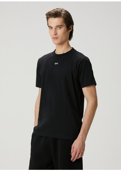 Siyah Logo Baskılı T-Shirt modelleri