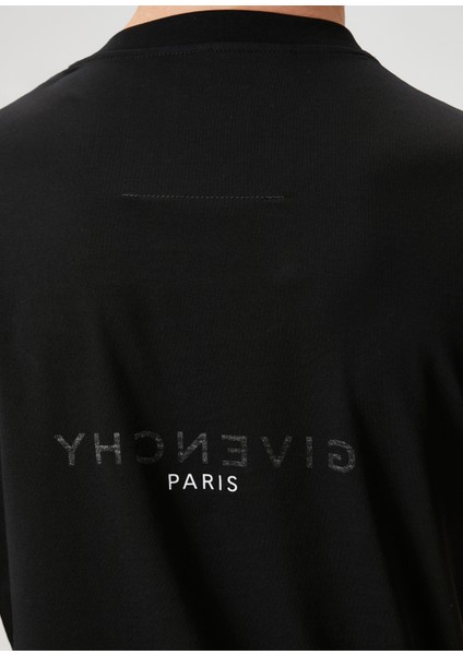 Siyah Beyaz Logo Detaylı T-Shirt