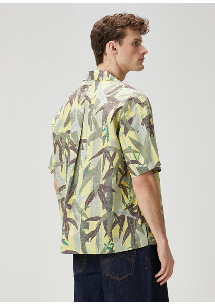 Chiku-Rin Camo Açık Yeşil Kısa Kollu Gömlek