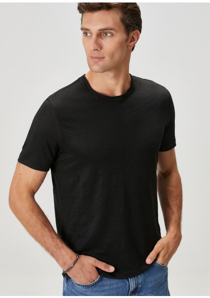 Siyah Keten T-Shirt fiyatları