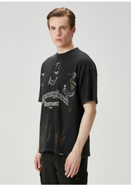 Siyah Baskılı T-Shirt