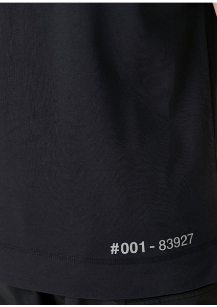 Lacivert Logo Baskılı T-Shirt