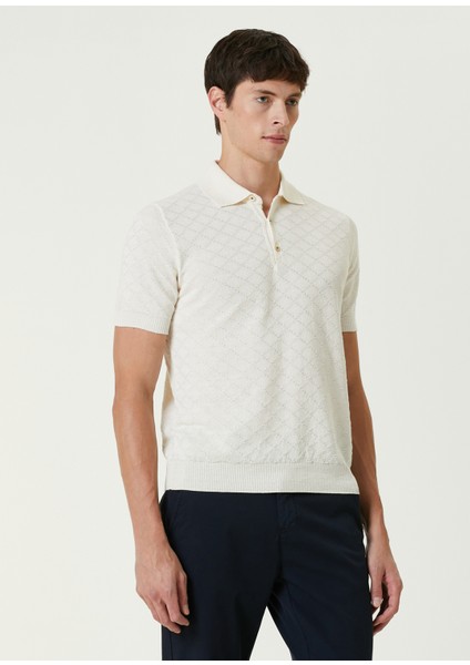Butler Ekru Polo Yaka Kısa Kollu Keten Triko modelleri