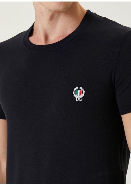 Lacivert Logo Nakışlı T-Shirt indirimleri