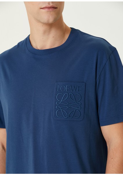 Koyu Mavi Logo Nakışlı T-Shirt indirimleri