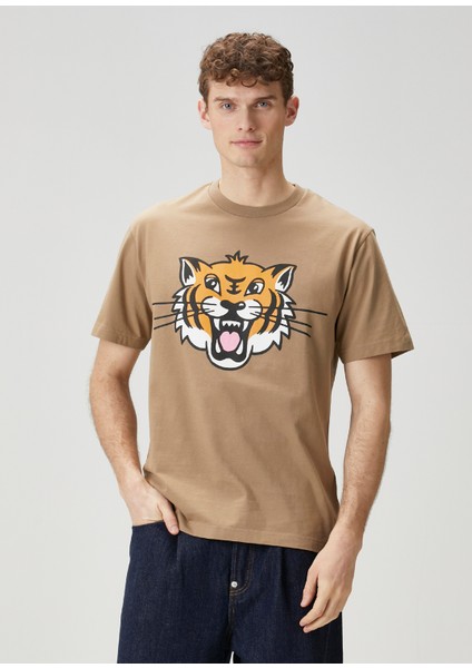 Happy Tiger Classic Taba T-Shirt