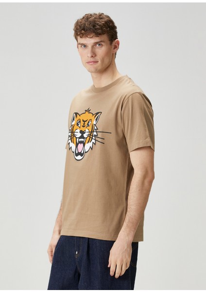 Happy Tiger Classic Taba T-Shirt modelleri