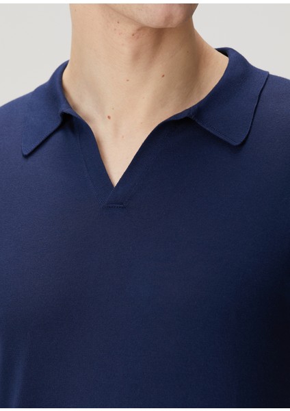 Noah Koyu Mavi Polo Yaka Kısa Kollu Triko indirimleri