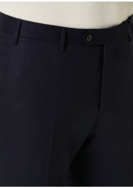 Regular Fit Lacivert Yün Pantolon
