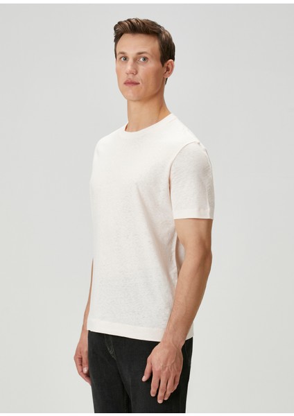 Krem Basic T-Shirt modelleri