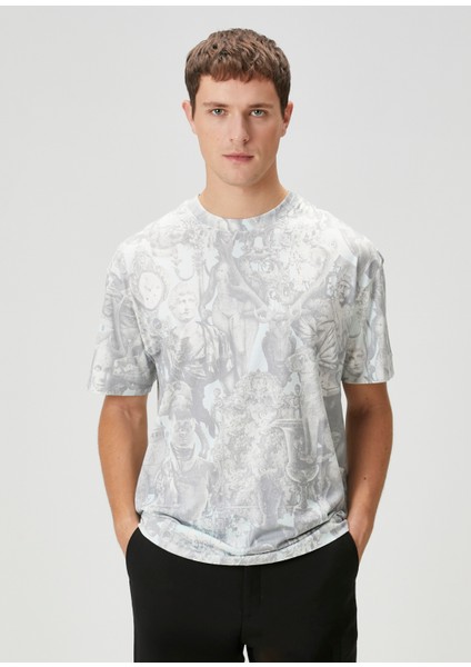 Çok Renkli Baskılı T-Shirt